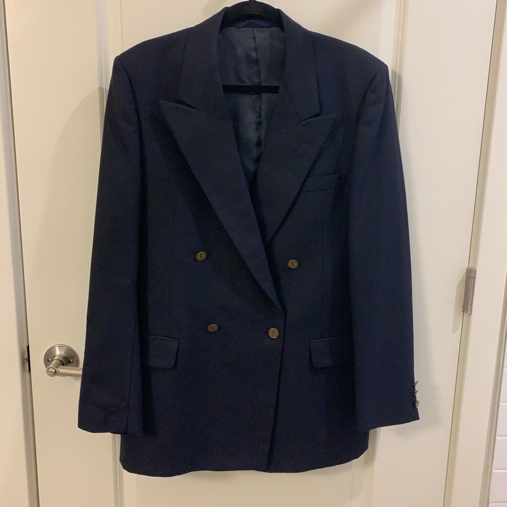 YSL Yves Saint Laurent Navy Suit Jacket Blazer